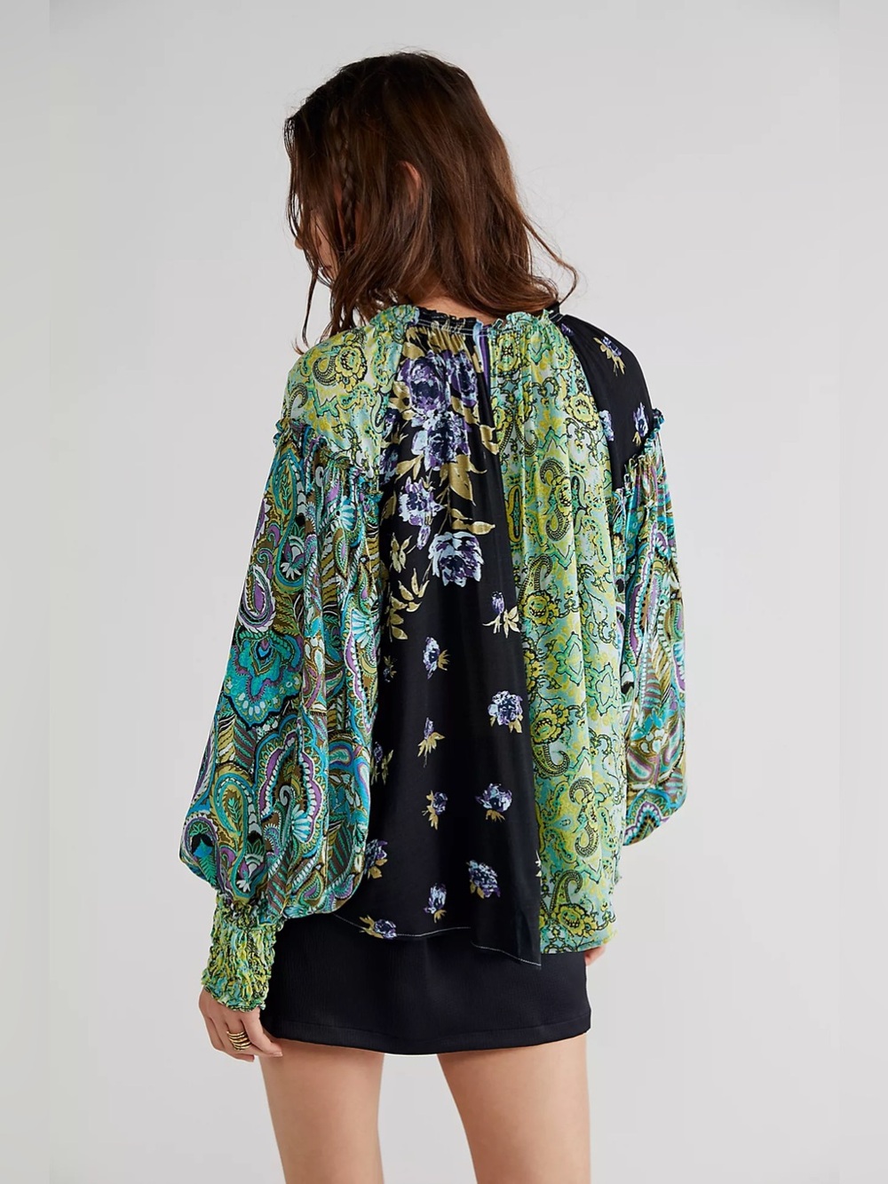 Free People Gemini Blouse Boho Button Up V-Neck Sz. S - Picture 2 of 5